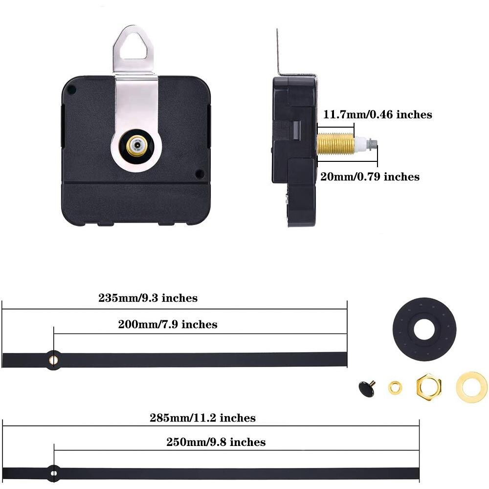 Movimento Dell'orologio Fai-da-te Con Lancette E Accessori Black - Foto 2