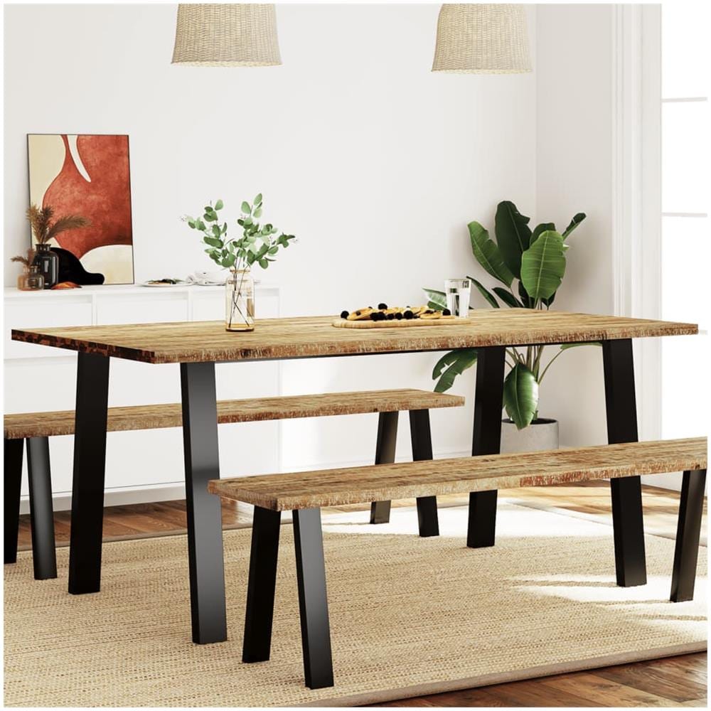 Tavolo Da Pranzo 150x90x75 Cm In Legno Massello Di Acacia - Foto 1