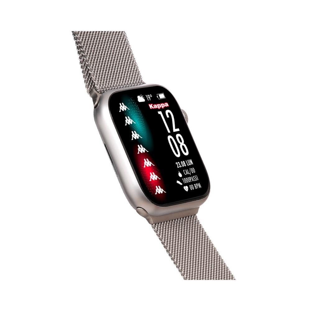 Smartwatch KW-P001 Impermeabile 3 ATM Display Touch con Bluetooth Cardiofrequenzimetro Silver - Italia - Foto 2