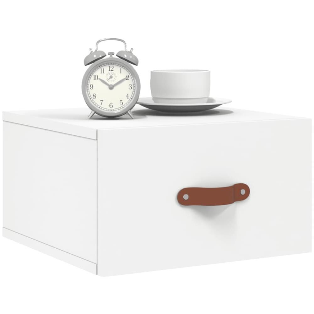 Comodino A Muro Bianco 35x35x20 Cm - Foto 3