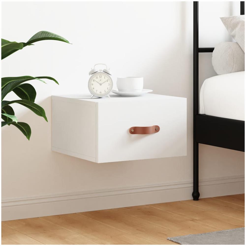 Comodino A Muro Bianco 35x35x20 Cm - Foto 1