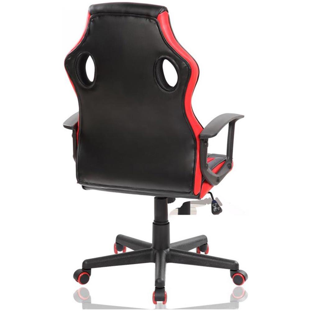 Sedia Poltrona Gaming Scrivania Ufficio Regolabile Girevole Direzionale Rosso - Foto 5