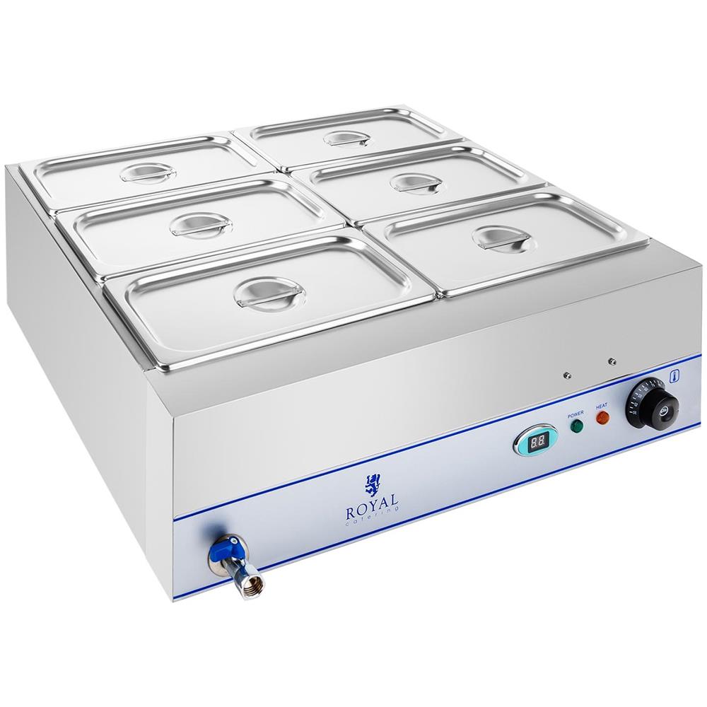 Bagnomaria Professionale - 2000 W - Gn 6 X 1/3 - Con Scarico - Foto 2