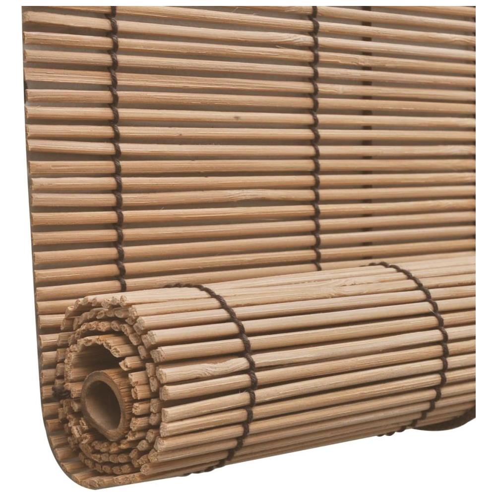 Tenda Avvolgibile In Bambù 80x220 Cm Marrone - Foto 4