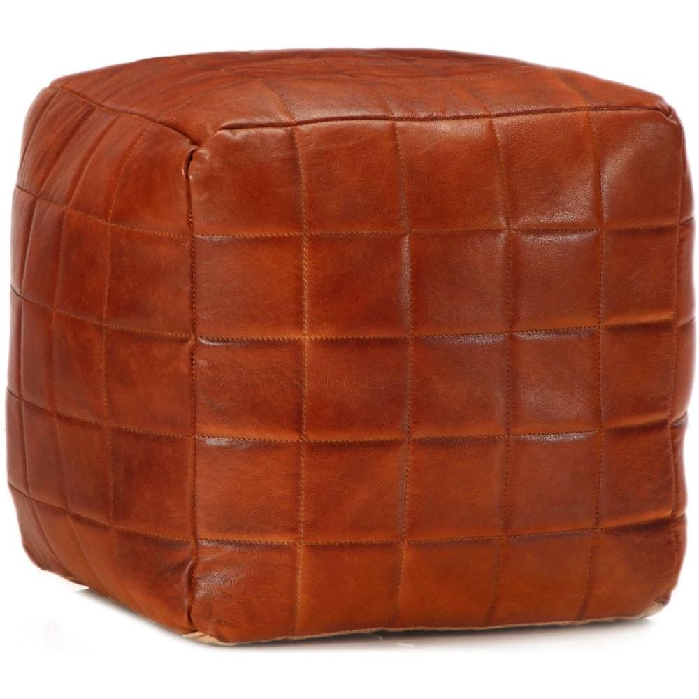 Pouf Tanno 40x40x40 Cm In Vera Pelle Di Capra - Foto 1