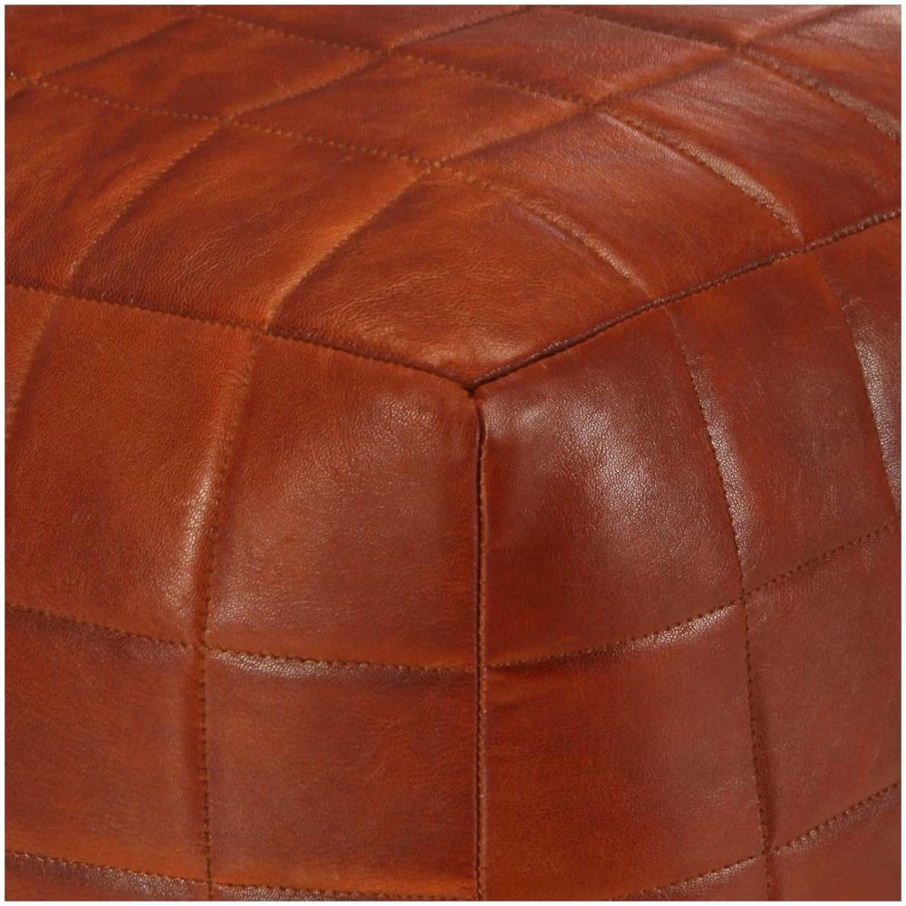 Pouf Tanno 40x40x40 Cm In Vera Pelle Di Capra - Foto 2