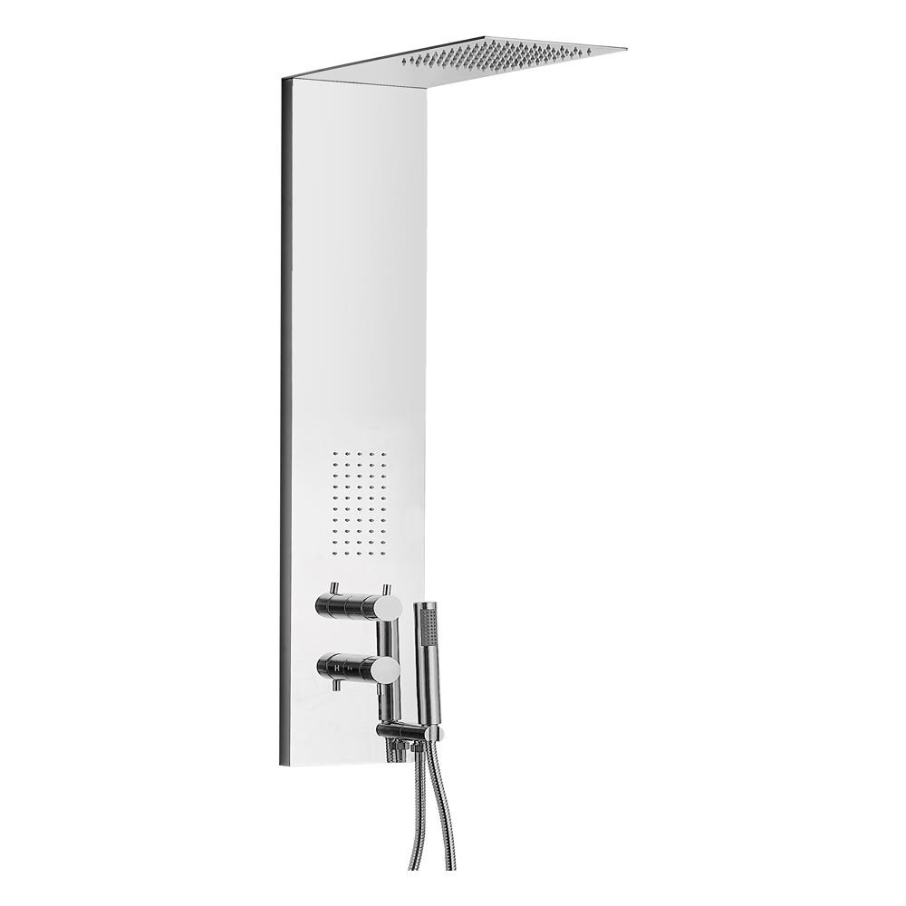 Colonna Doccia 003 3 Funzioni Acciaio Inox Bocchetta Idro Lombare 20x50x110 Cm *** Finitura- : Spazzolato - Foto 1