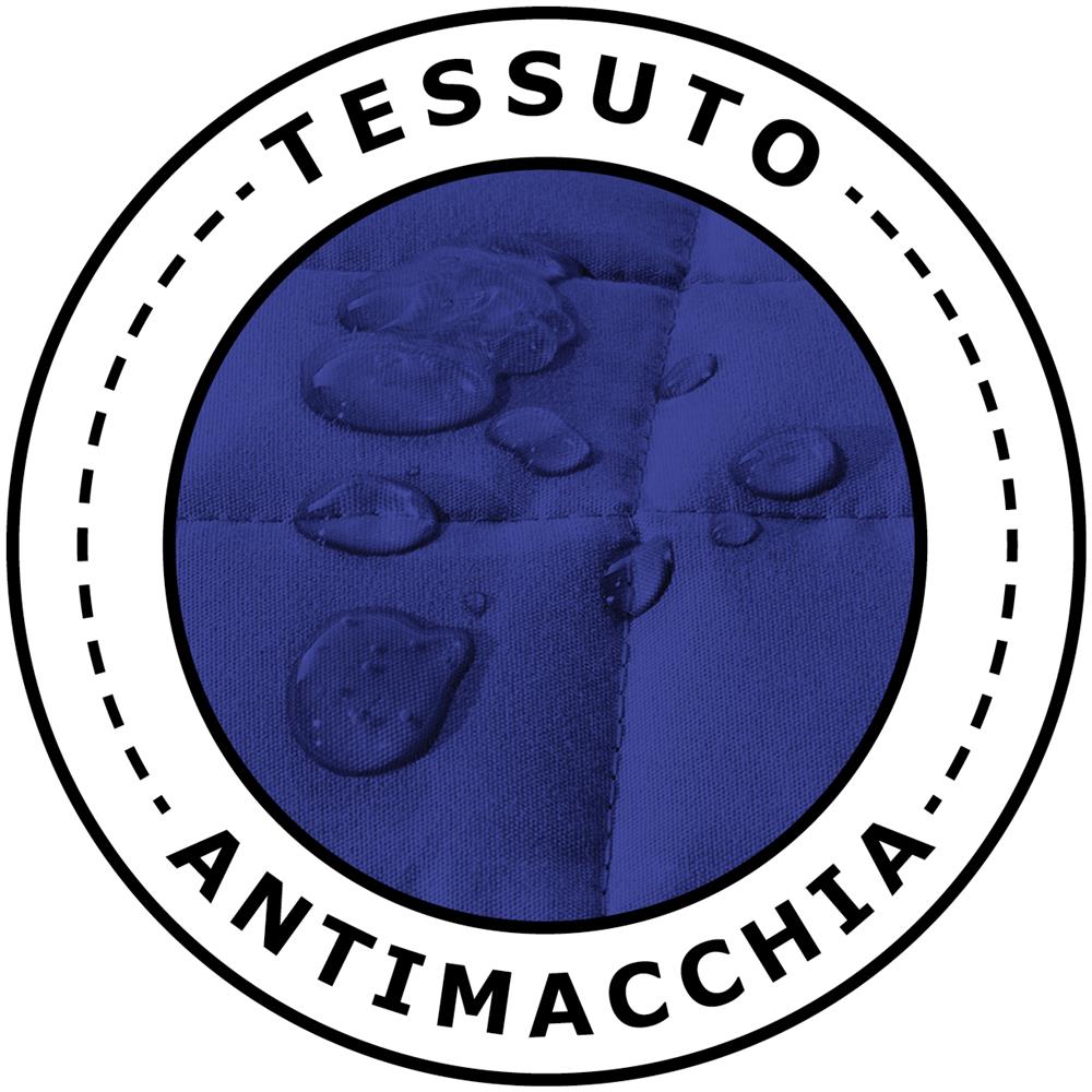 Copridivano Con Penisola Destra / sinistra Trapuntato Tinta Unita Antimacchia Reversibile 4 Posti Azzurro - Foto 2