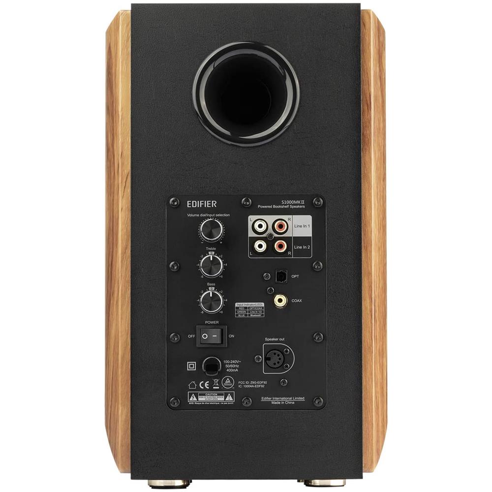 S1000MKII Coppia Altoparlanti Attivi 2.0 Potenza 120 Watt Bass Reflex Bluetooth con aptx HD Colore Nero / Legno - Foto 5