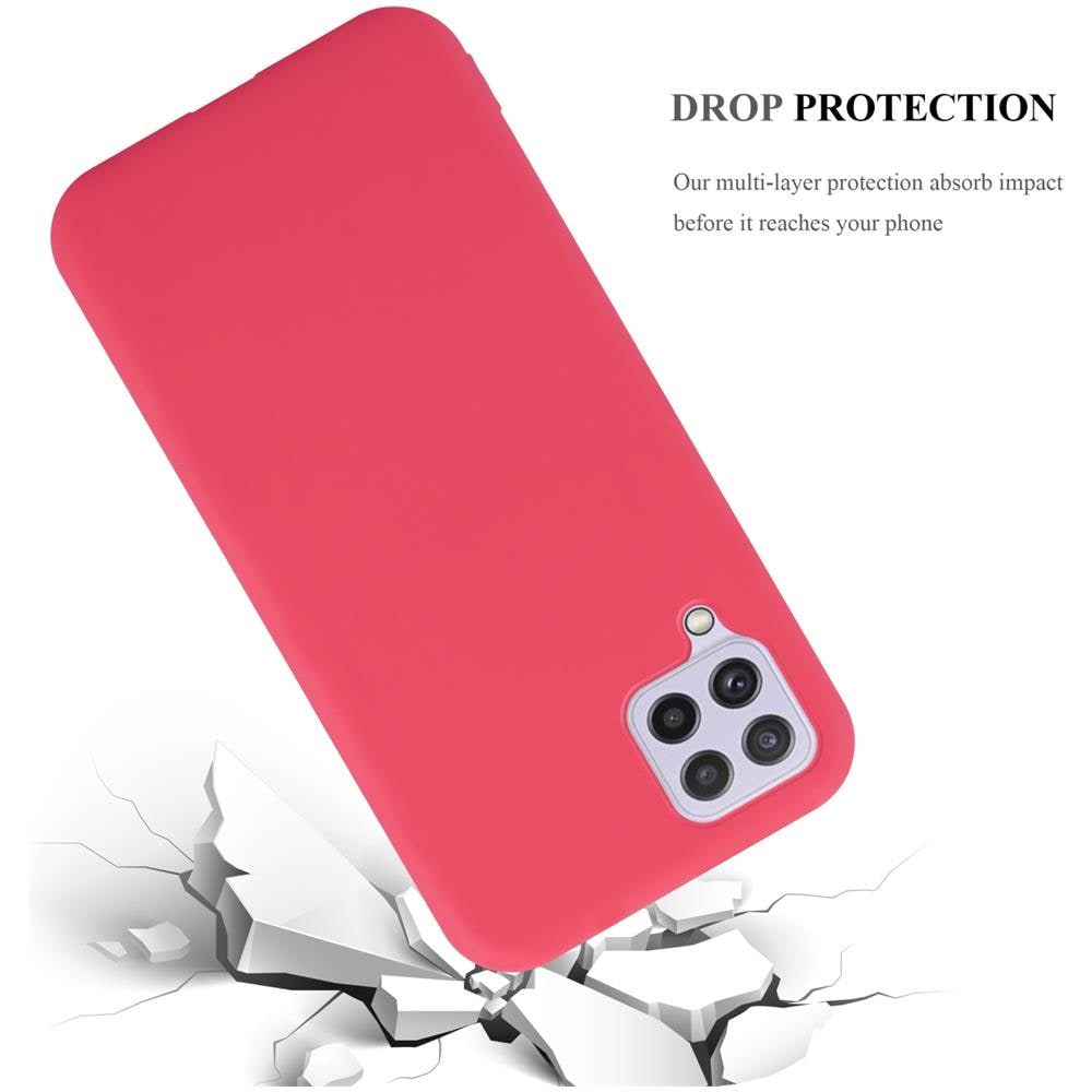 Custodia Compatibile Con Samsung Galaxy A22 4g / M22 / M32 4g In Candy Rosso - Coperchio Protettivo In Silicone Tpu Flessibile - Foto 8