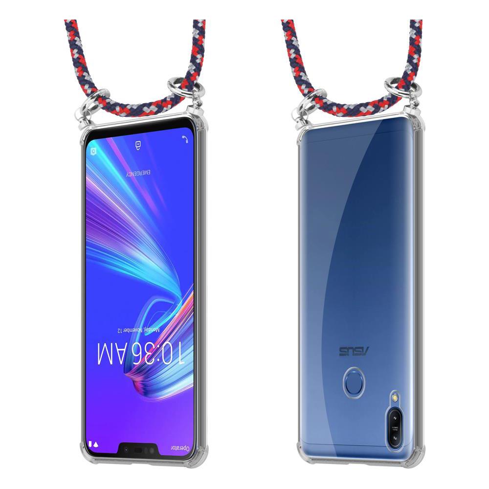 Catena Di Telefoni Cellulari Compatibile Con Asus Zenfone Max M2 In Rosso Blu Bianco - Coperchio Protettivo In Silicone Con Anelli D'argento, Cinturino In Corda E Custodia Staccabile - Foto 8
