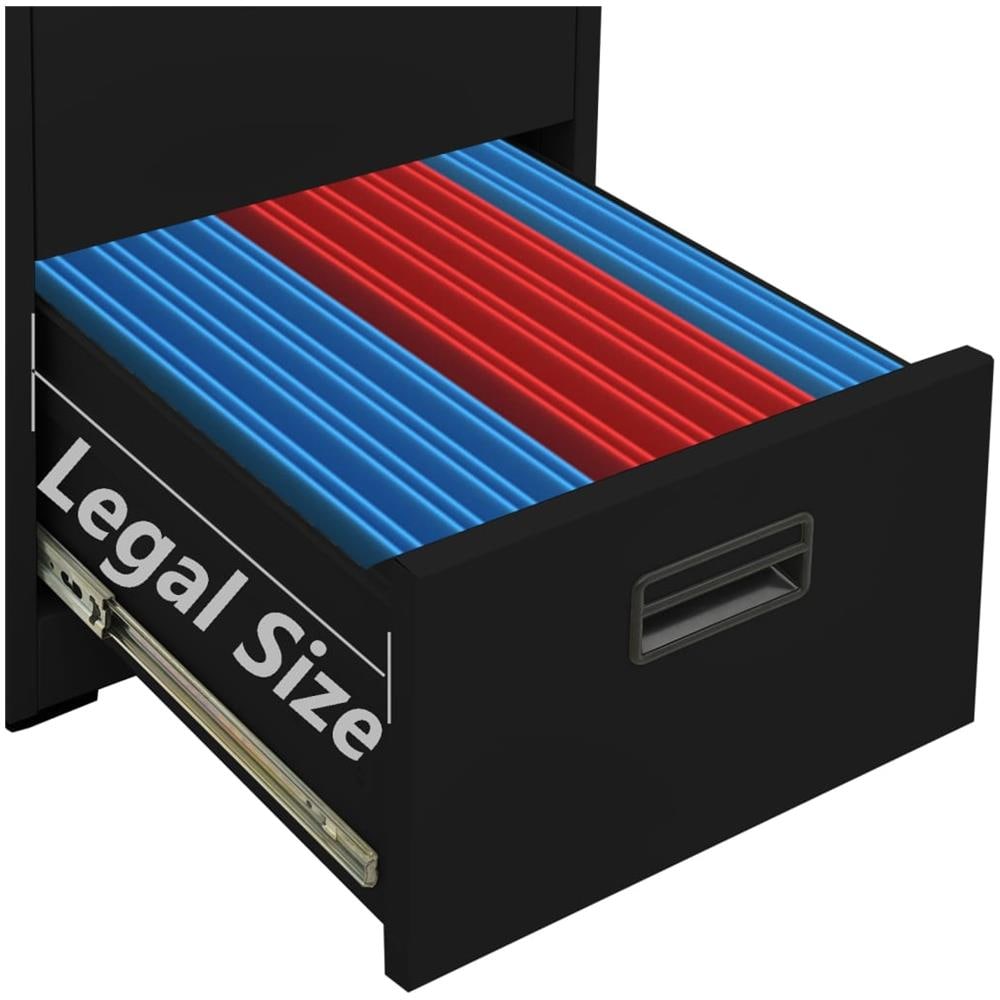 Schedario Nero 46x62x133 cm in Acciaio - Foto 10