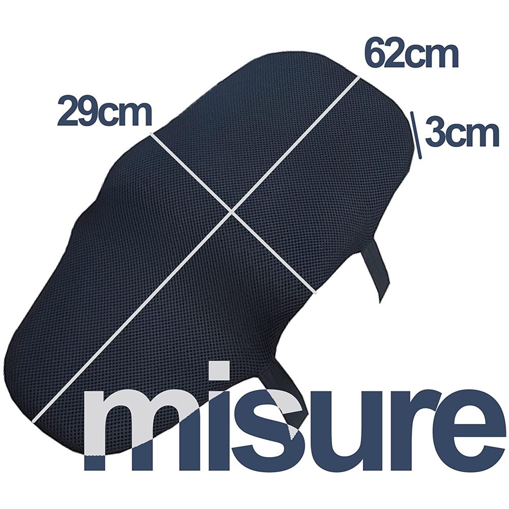 Cuscino In Gel 3d Coprisella Copertura Sella Scooter E Moto 62 X 29 X 3 Cm Traspirante Flessibile E Antiscivolo - Foto 2