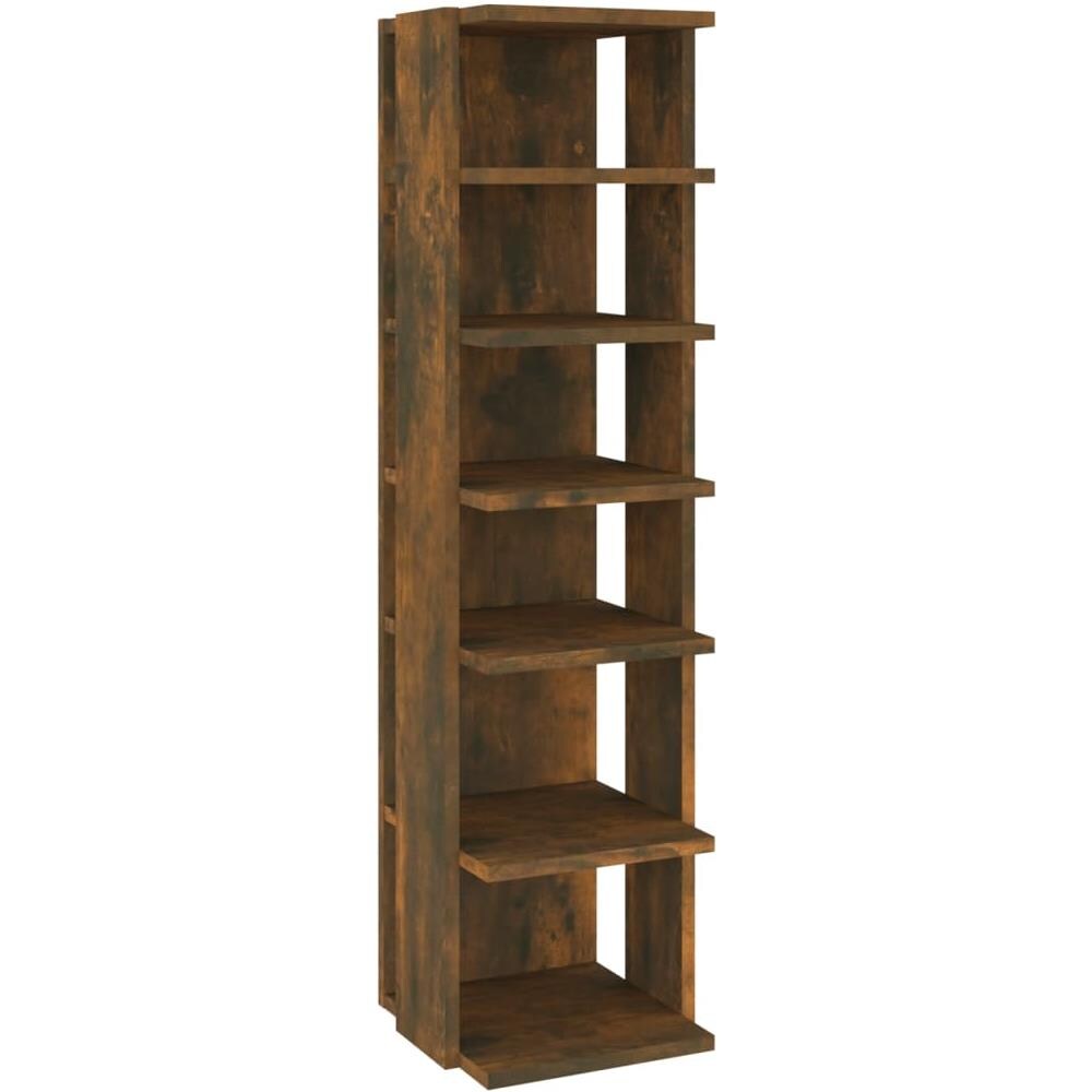 Scarpiera Rovere Fumo 25x27x102 Cm Legno Multistrato - Foto 2