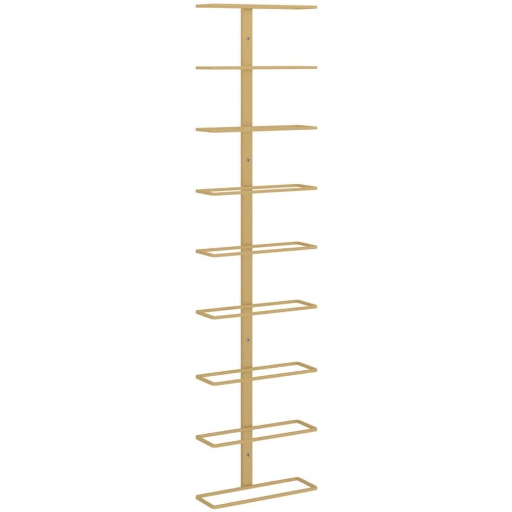 Portavini Da Parete Per 9 Bottiglie Dorato In Ferro - Foto 2