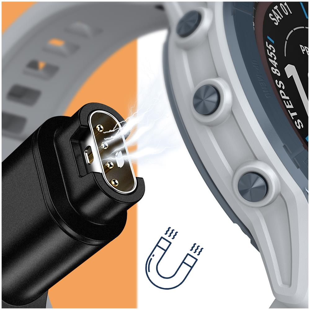 Adattatore Magnetico Per Caricatore Garmin Fenix 7, 6 E 5, Porta Usb-c, Nero - Foto 2