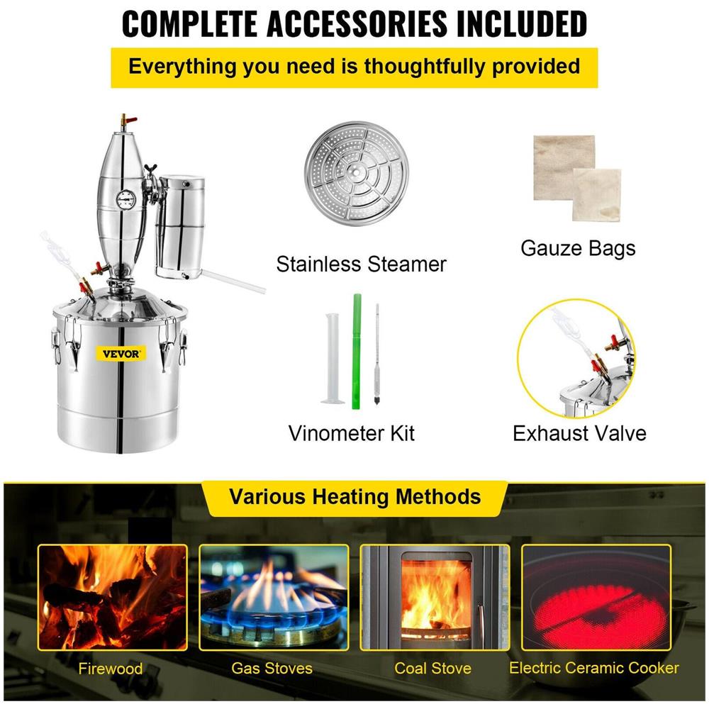 Distillatore Di Alcool, Apparecchiatura Per La Produzione Di Alcolici, Kit Domestico, 70l - Foto 6