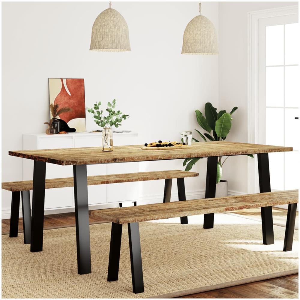 Tavolo Da Pranzo 200x90x75 Cm In Legno Massello Di Acacia - Foto 1