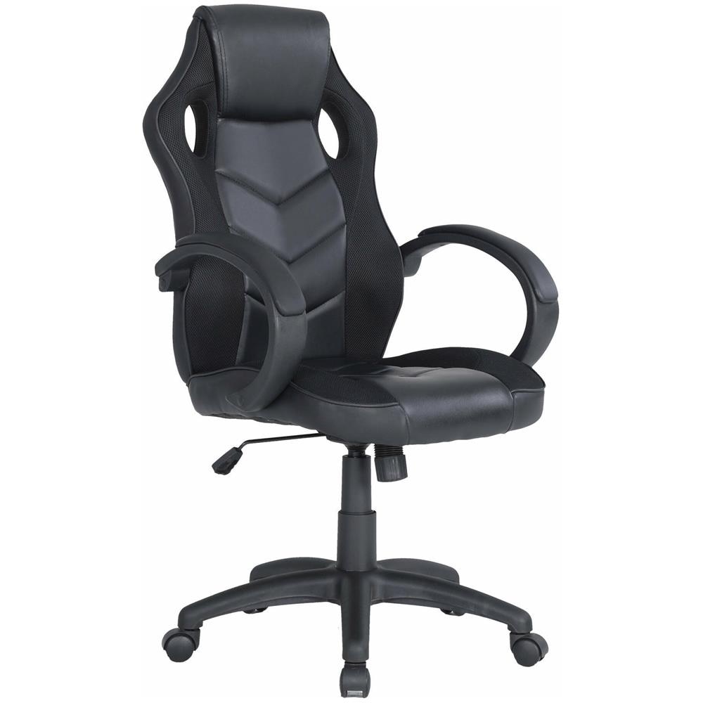 Sedia Da Gaming Caloundra, Poltrona Da Gaming Adulto, Sedia Da Scrivania, 66x61h104/114 Cm, Nero - Foto 1