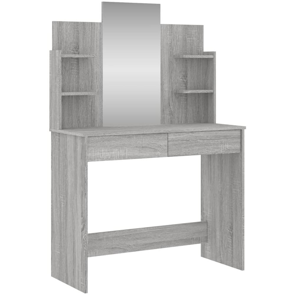 Toeletta Con Specchio Grigio Sonoma 96x39x142 Cm - Foto 2