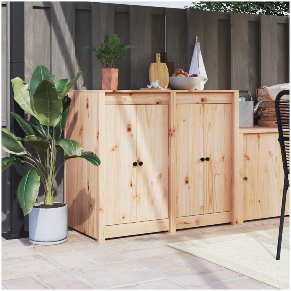 Ante Da Cucina Da Esterno 2pz 50x9x82 Cm Legno Massello Di Pino - Foto 1