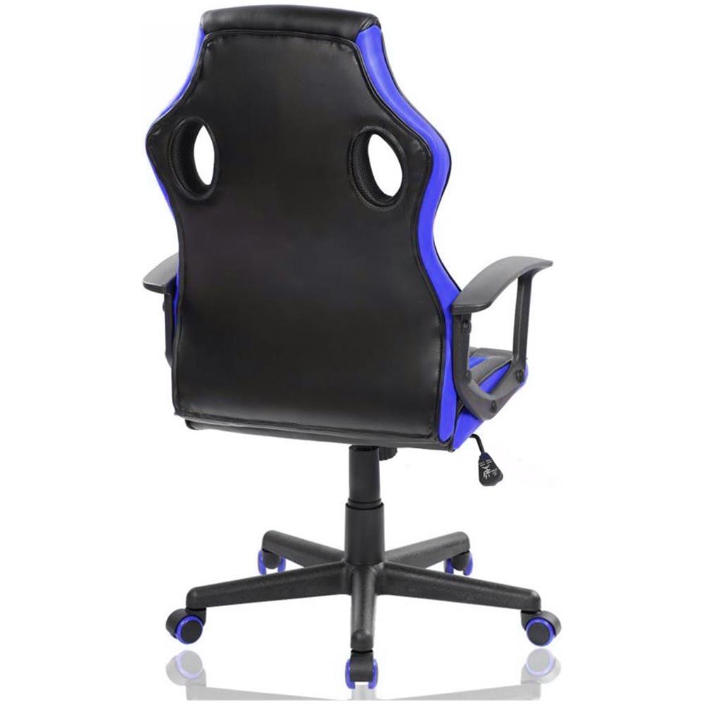 Sedia Poltrona Gaming Scrivania Ufficio Casa Regolabile Girevole Direzionale Blu - Foto 5