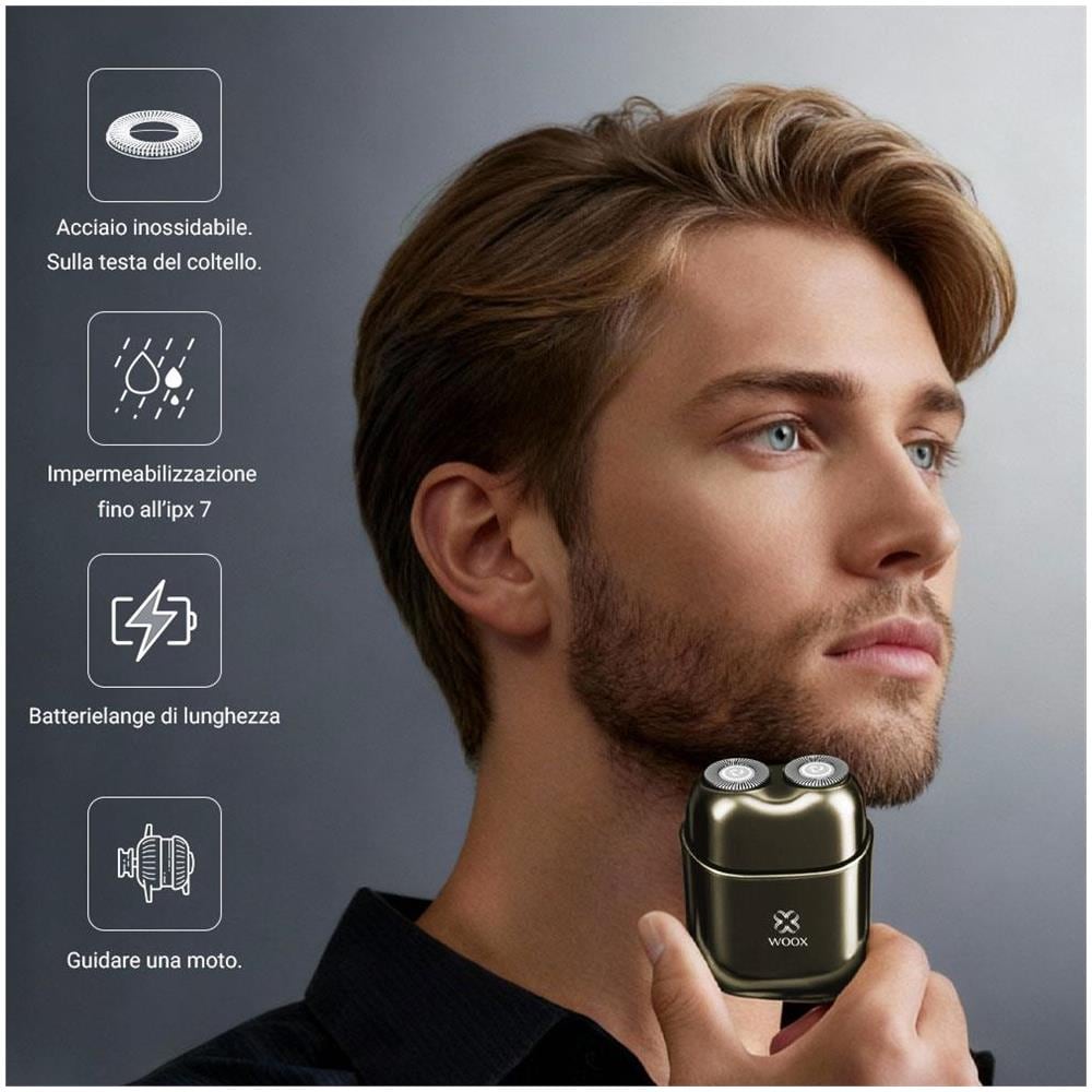 Mini Rasoio Elettrico Portatile Per Uomo, Rasoio A Doppia Testina Multifunzionale Impermeabile, Rasoio A Capsula Per Pulizia Profonda - Foto 1