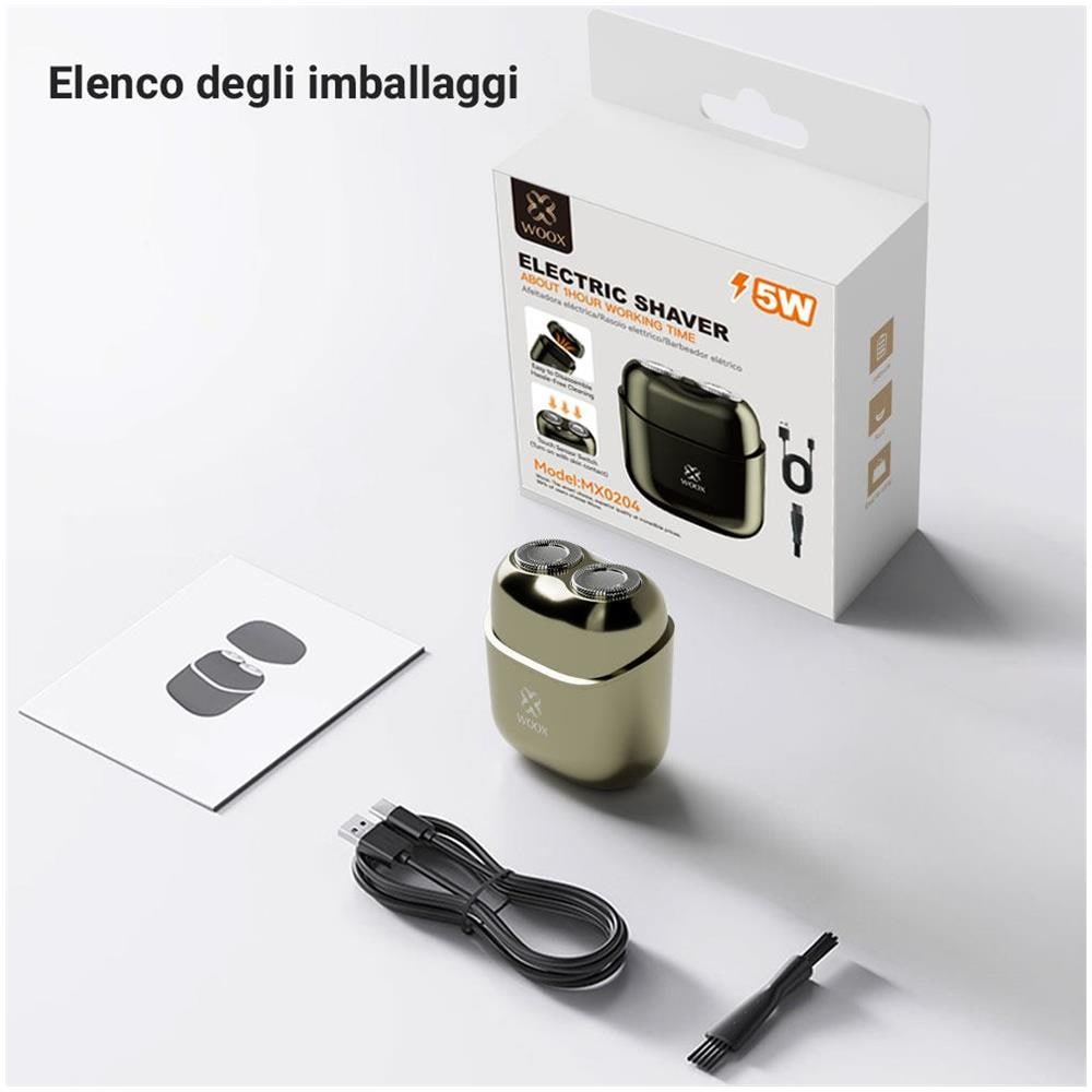 Mini Rasoio Elettrico Portatile Per Uomo, Rasoio A Doppia Testina Multifunzionale Impermeabile, Rasoio A Capsula Per Pulizia Profonda - Foto 2