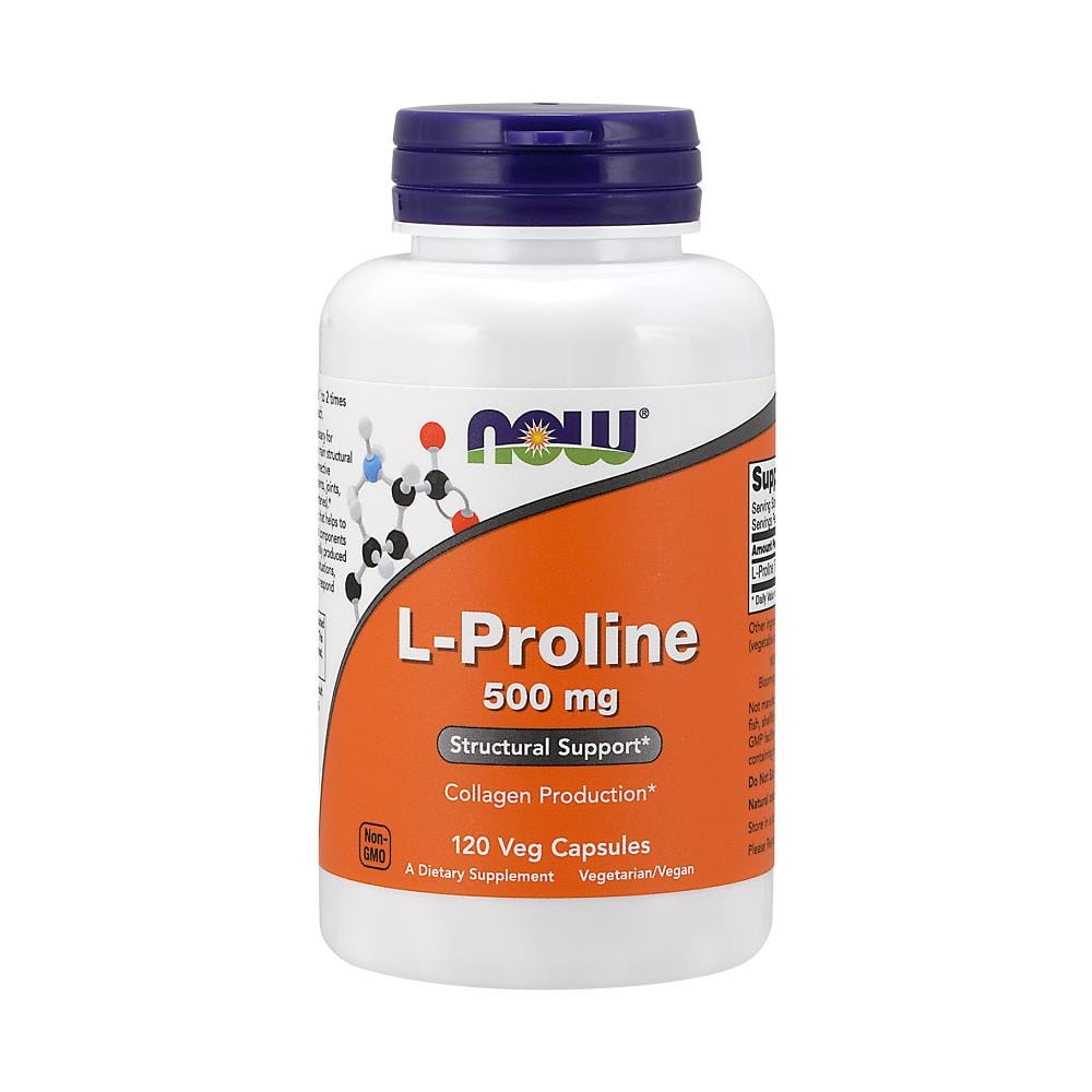 L-proline, 500mg - 120 Vcaps - L-prolina - Foto 1