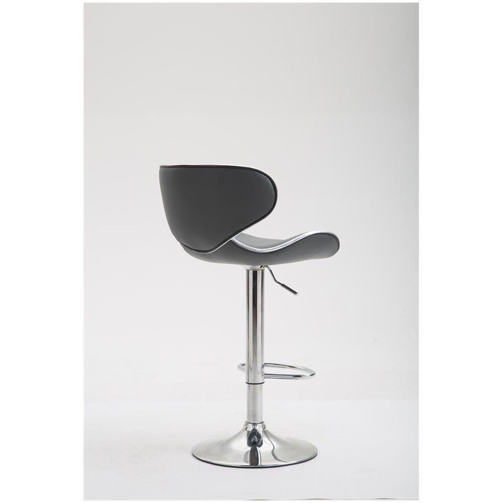 Sgabello Design Cucina Las Vegas V2 I Sedia Sgabello Imbottita In Similpelle I Sgabello Girevole E Regolabile (62-82 CM) Con Schienale Grigio - Foto 4