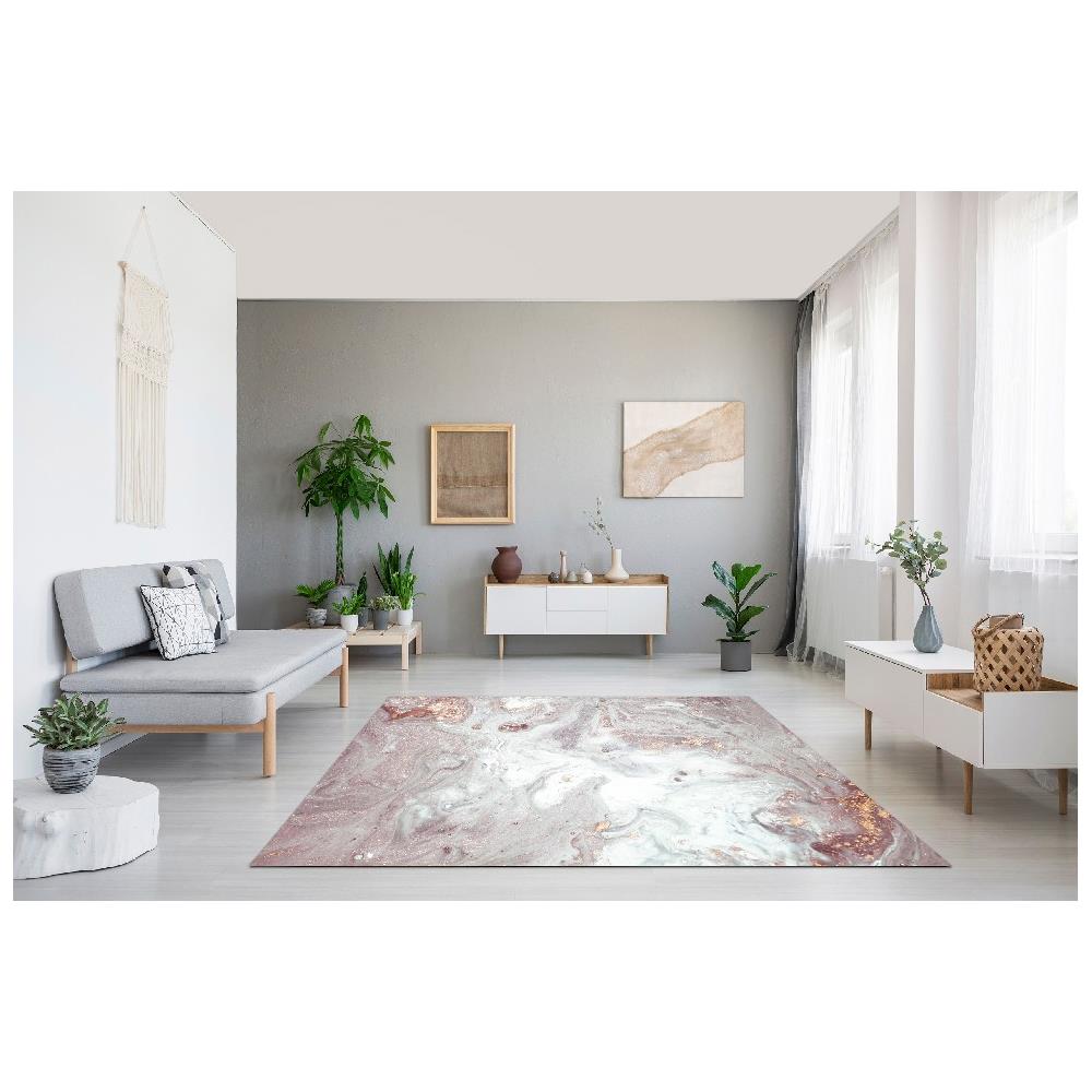 Tappeto Arredo Marble 1 - Astratto - Arredo - Antiscivolo - Da Soggiorno, Salotto, Camera - Multicolore In Poliestere, Cotone, 60 X 100 Cm - Foto 2