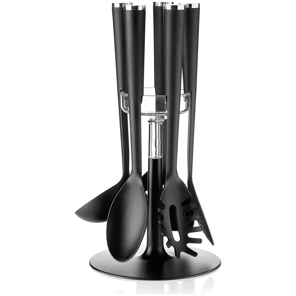 Cooking Set Mestoli Antiaderente Con Base, Attila Veress, 19 X H35 Cm, Cromato - Foto 1