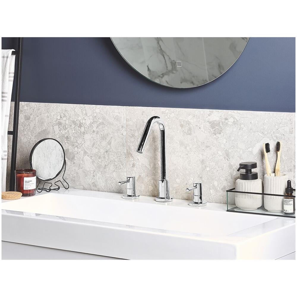 Rubinetto Lavabo Bagno Color Argento Kalambo - Foto 2