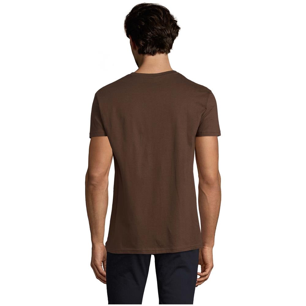 T-shirt Girocollo Da Uomo Modello Imperiale Taglia 2xl Colore Marrone Cioccolato - Foto 2