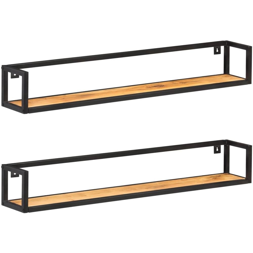 Mensole a Muro 2 pz 120 cm in Legno Massello di Acacia - Foto 1