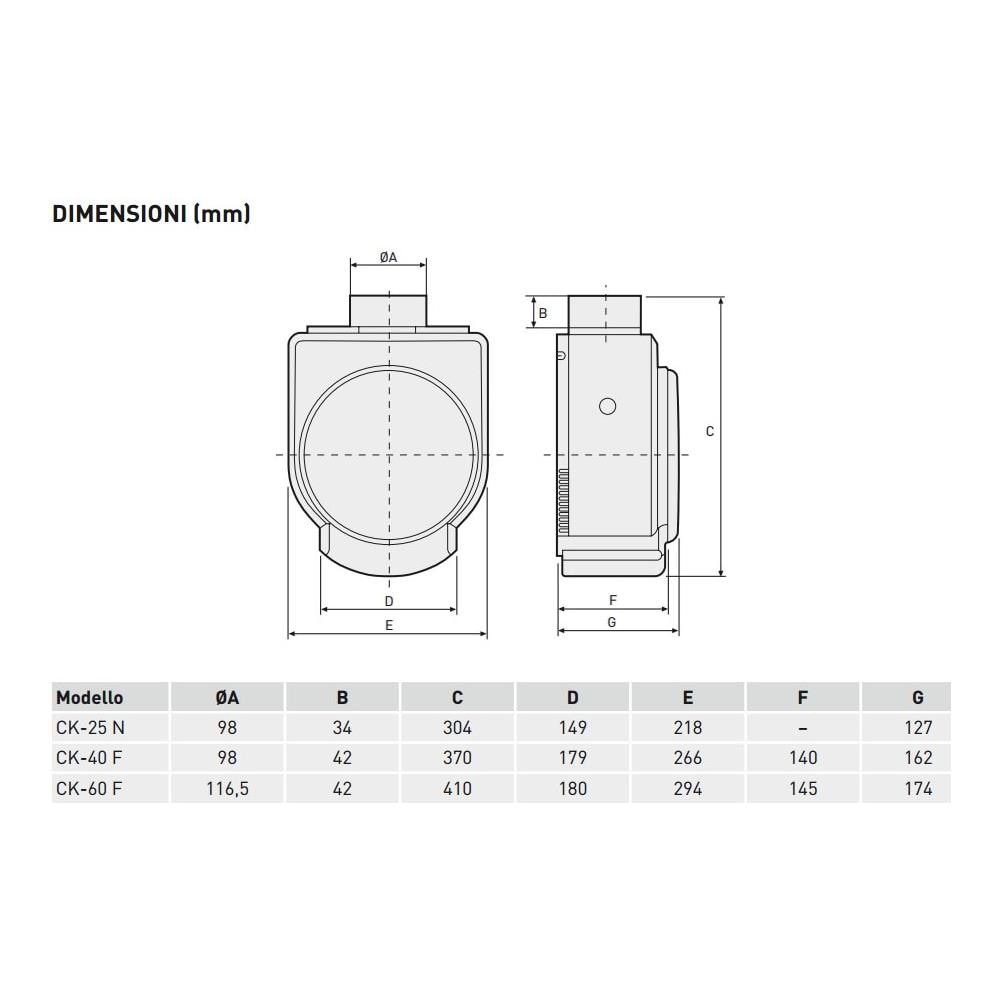 Estrattore per cappe da cucina CK25 N - Foto 2