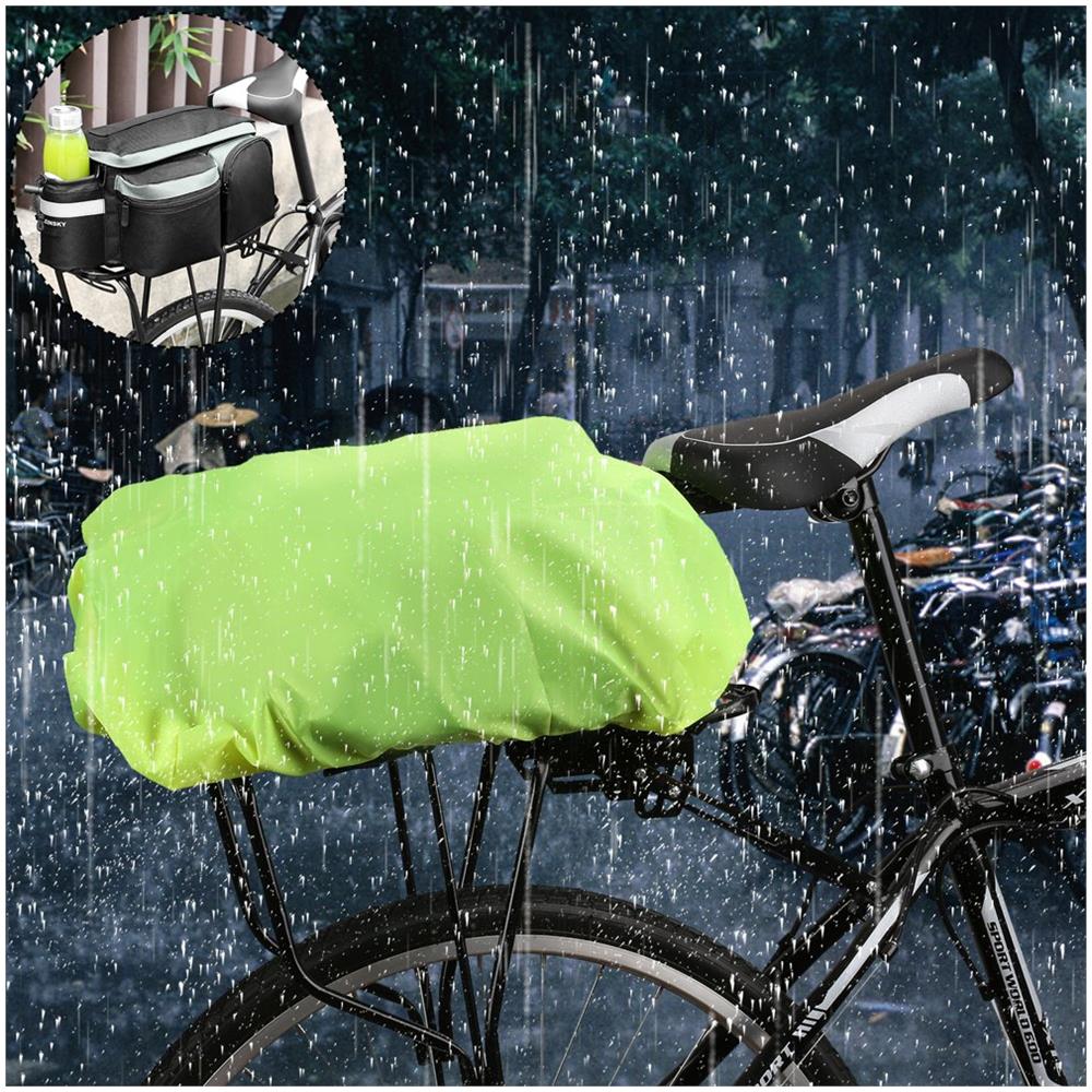 Parapioggia Universale Con Elastico Per Borsa Da Bici Zaino Verde (wbb5yw)  - Foto 3