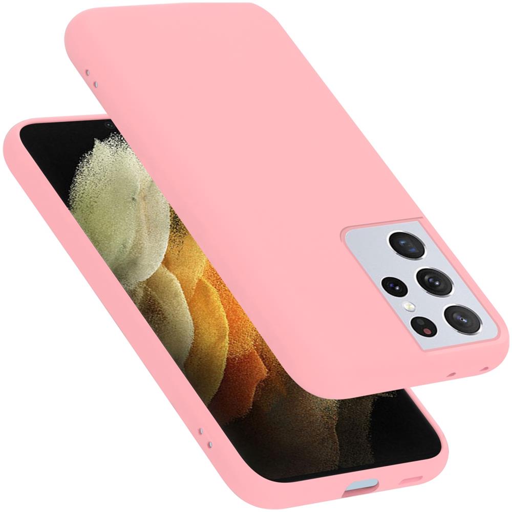 Custodia Compatibile Con Samsung Galaxy S22 Ultra In Liquid Rosa - Coperchio Protettivo In Silicone Tpu Flessibile - Foto 1
