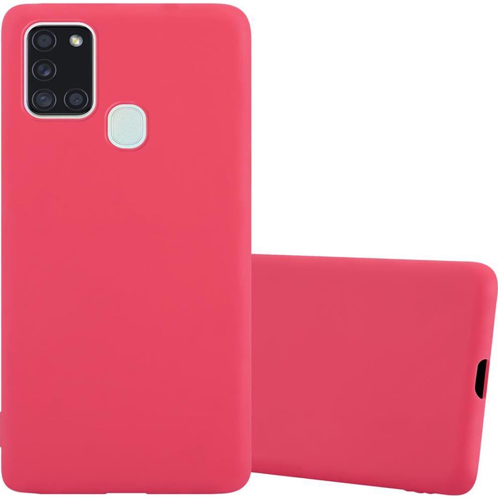 Custodia Compatibile Con Samsung Galaxy A21s In Candy Rosso - Coperchio Protettivo In Silicone Tpu Flessibile - Foto 1