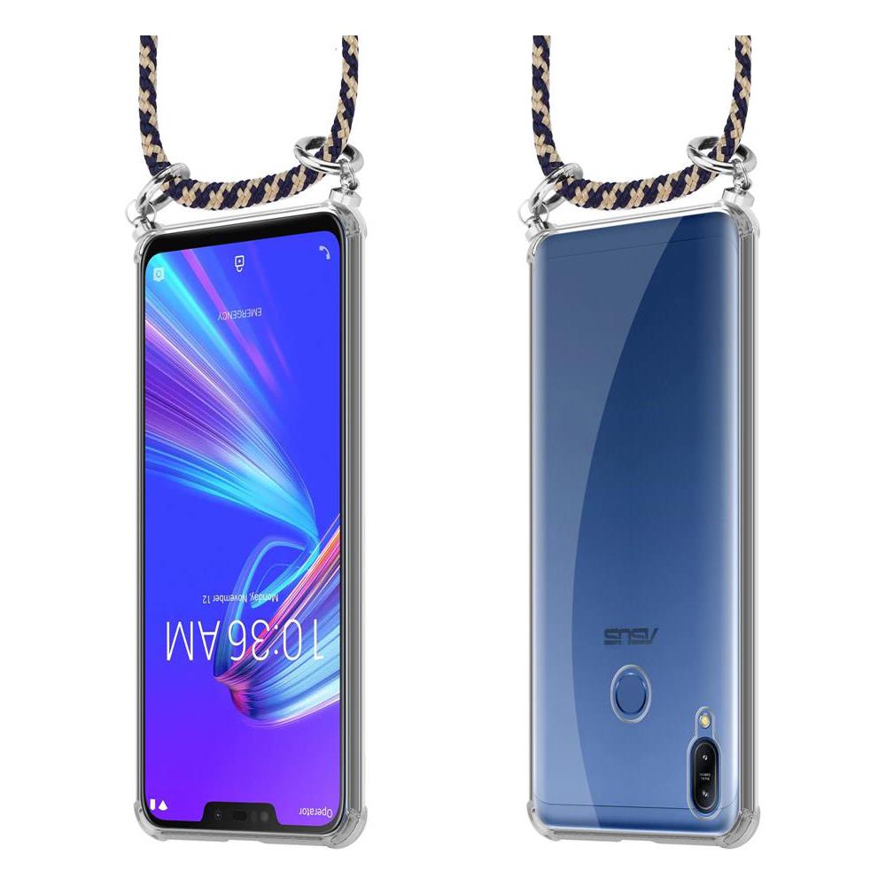 Catena Di Telefoni Cellulari Compatibile Con Asus Zenfone Max M2 In Blu Scuro Giallo - Coperchio Protettivo In Silicone Con Anelli D'argento, Cinturino In Corda E Custodia Staccabile - Foto 8