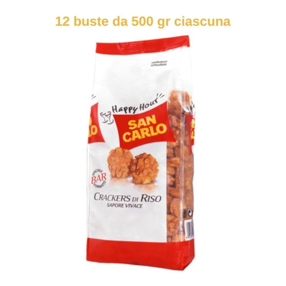 San Carlo Crackers Di Riso Alla Paprika 12 Buste Da 500 Gr - Foto 1
