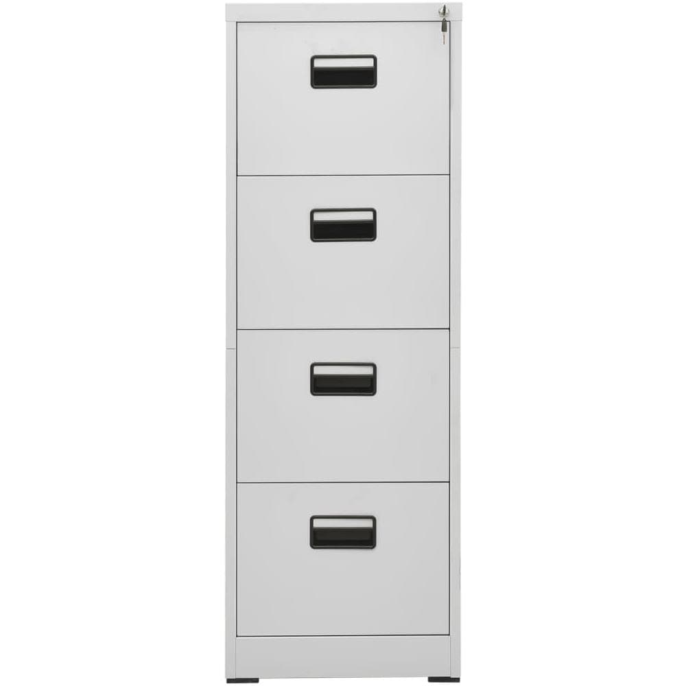 Armadio Classificatore Grigio Chiaro 46x62x133 Cm In Acciaio - Foto 2