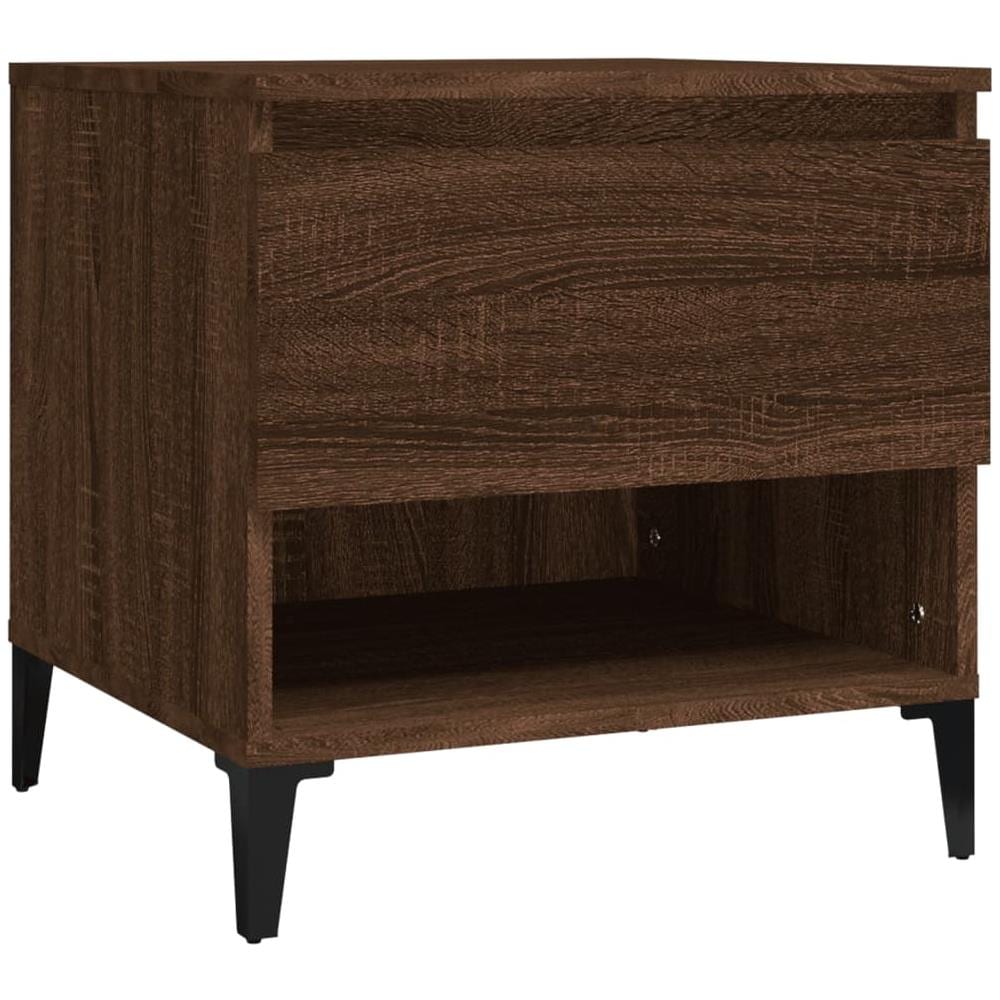 Tavolino Rovere Marrone 50x46x50 Cm In Legno Multistrato - Foto 2