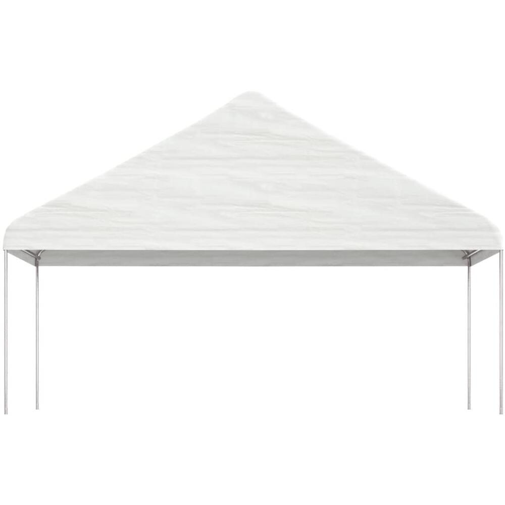 Gazebo Con Tetto Bianco 5,88x2,23x3,75 M In Polietilene - Foto 2