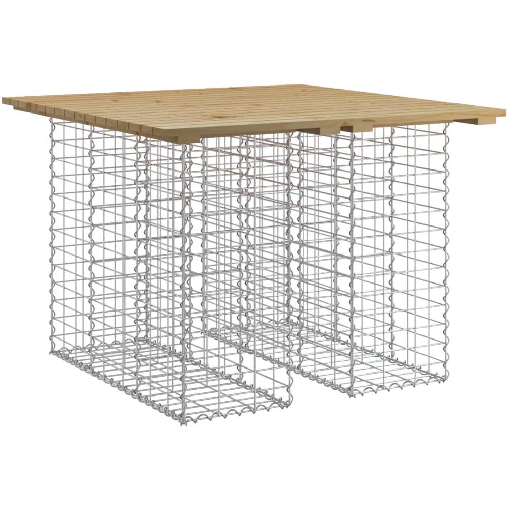 Panca da Giardino Design Gabbione 100x102x72 cm Pino Impregnato - Foto 2