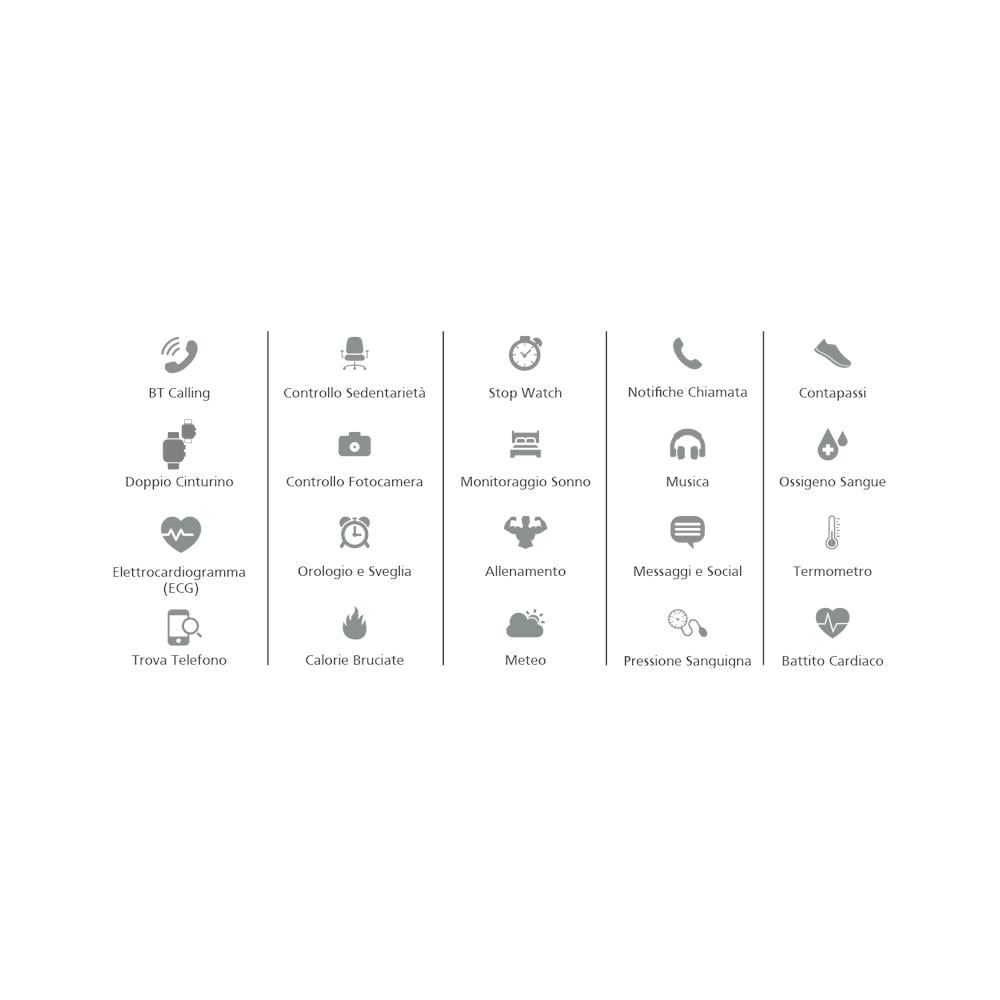 Smartwatch KW-P004 Impermeabile 3 ATM Display Touch con Bluetooth Cardiofrequenzimetro Goldrose - Italia - Foto 10