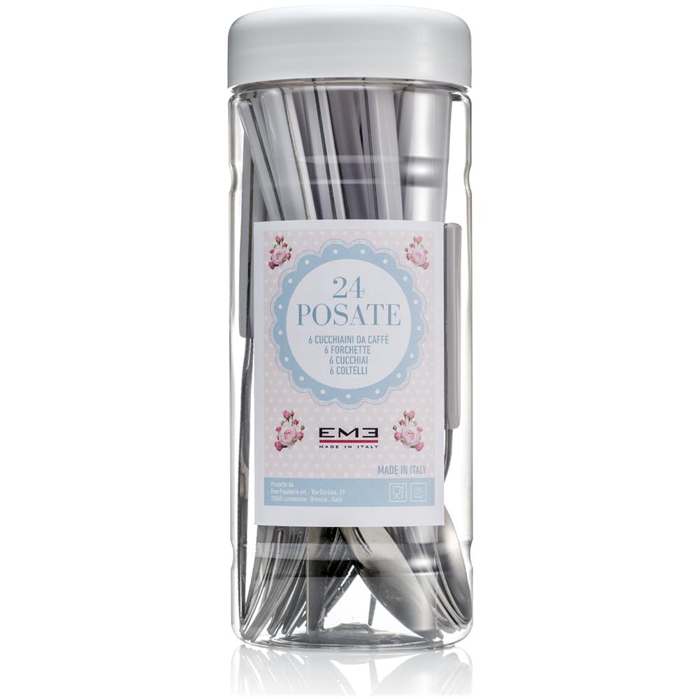 BARF24FA / 19 set di posate 24 pz Bianco - Foto 2