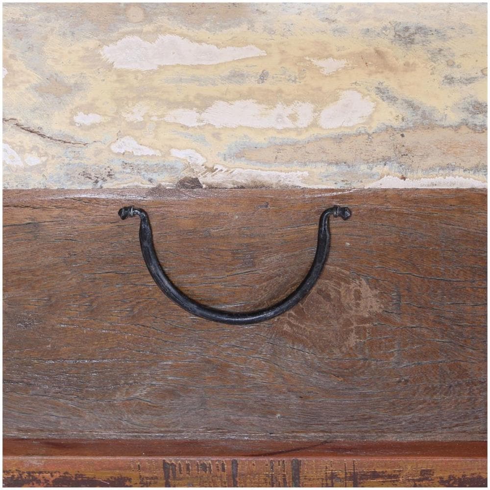 Tavolino Da Caffè In Legno Di Recupero 70x70x38 Cm - Foto 2