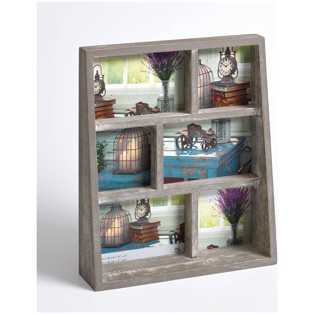 design Rustic cornici, Grigio, 3X 10x15 cm / 3X 10x10 cm - Foto 1