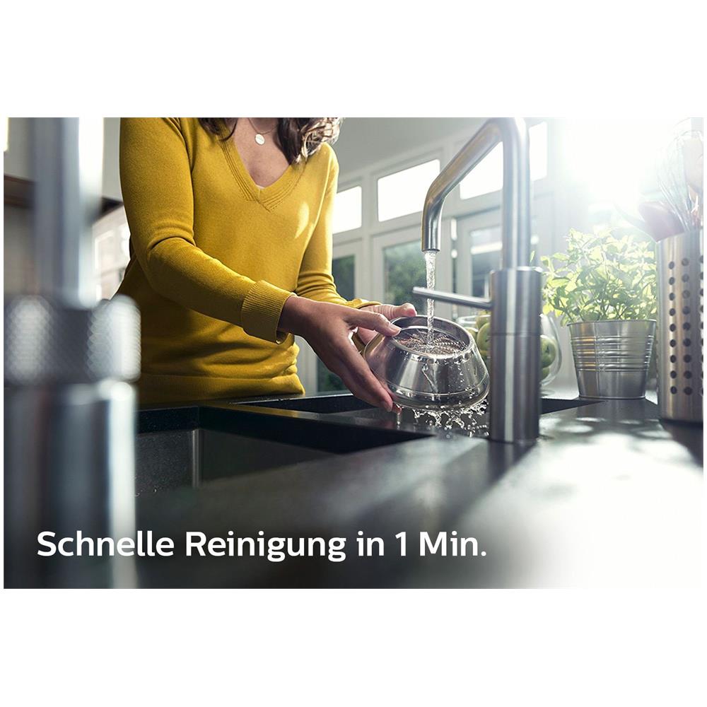 Philips Hr1921/20 Centrifuga Per Succhi Di Frutta E Verdura, Tecnologia Fiberboost, Quickclean Plus Per Pulizia Facile, 1100 Watt, Collezione Avance - Foto 2